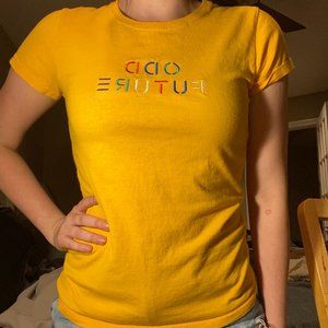 ODD FUTURE yellow short sleeve t-shirt size S